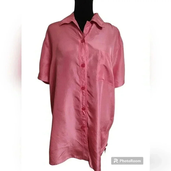 Diane Von Furstenberg Hot Pink Button Up - Picture 2 of 7